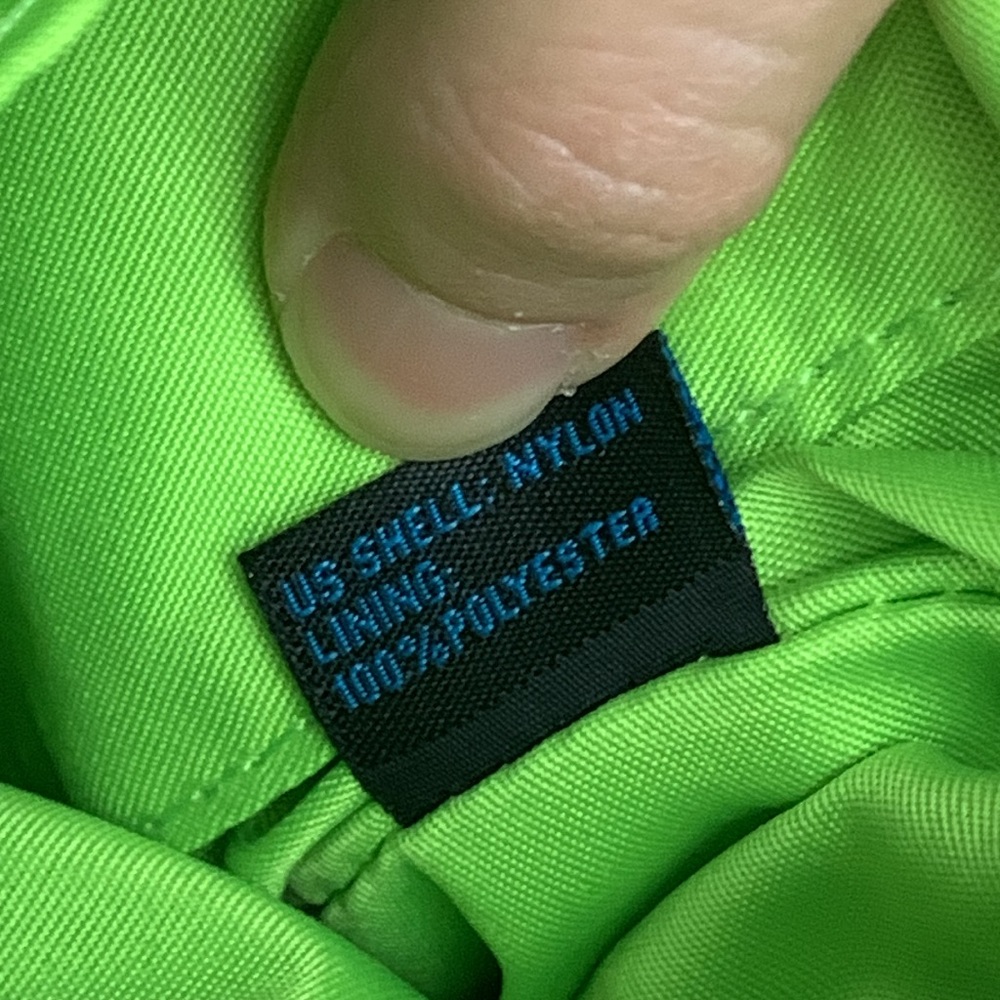 Neon Yellow / Green (Lime Green) Quilted Nylon Puff Bag - Picture 17 of 17
